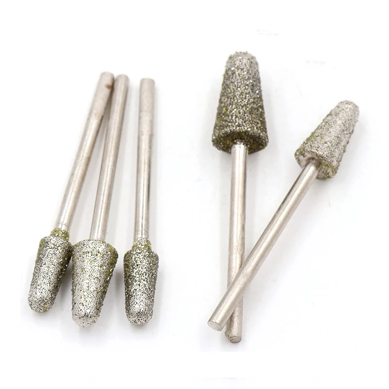 B نوع 20 قطعة لدغ طحن الماس 0.8-10 مللي متر لقم طحن الأسنان نقطة الماس 2.35 مللي متر 3 مللي متر عرقوب نقطة الطحن مطحنة القالب دريمل #1