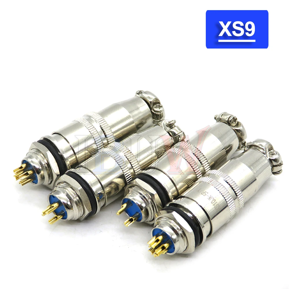 XS8 XS9 XS10 XS12 Aviation connector push-pull circular quick connector 2/3/4/5/6PIN 5P Gold plated contact Male and Female plug