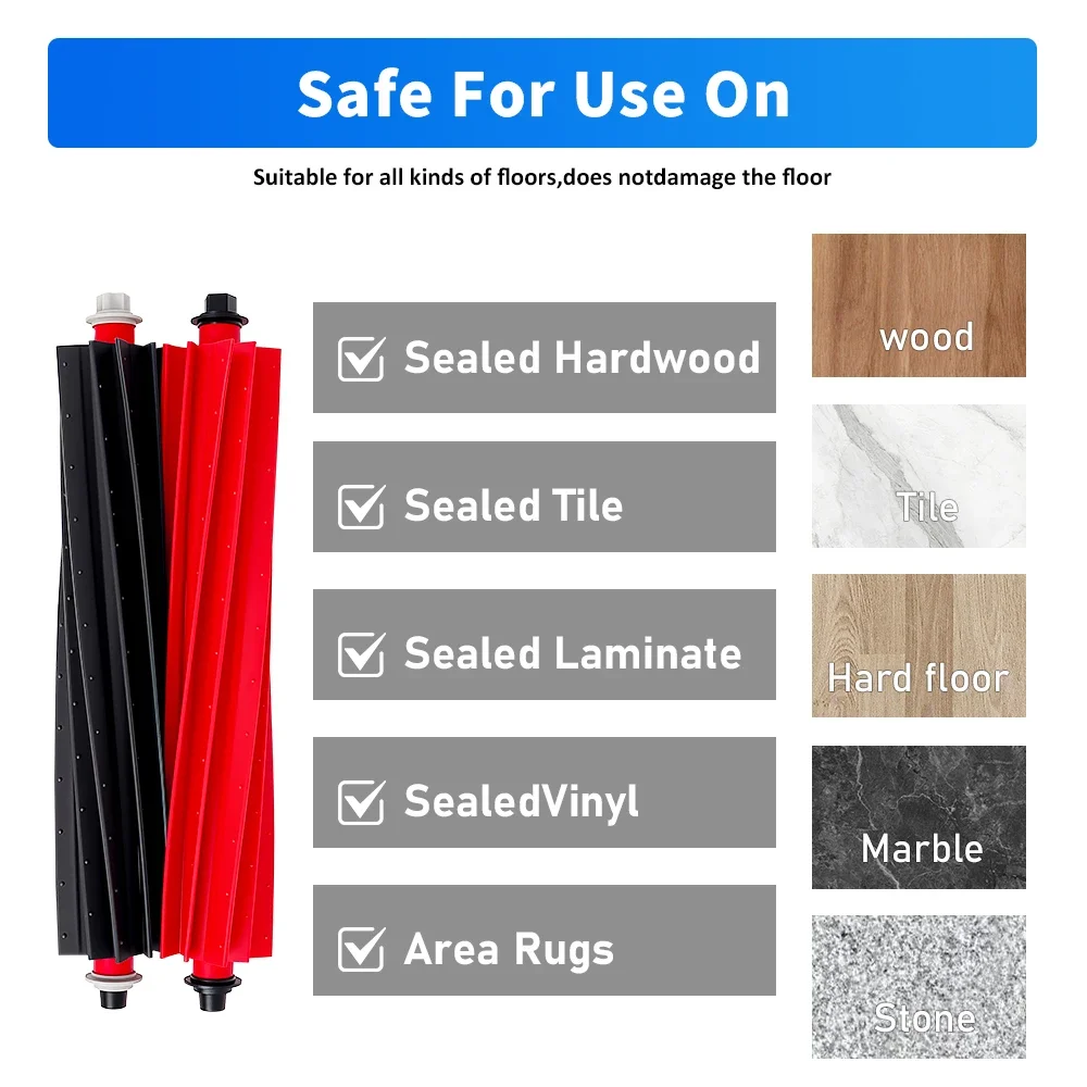 Hauptbürstenzubehör für Roborock S8 MaxV Ultra G20S V20 P10S Pro P10S Pro Plus Roboter-Staubsauger, abnehmbare Rollenbürsten