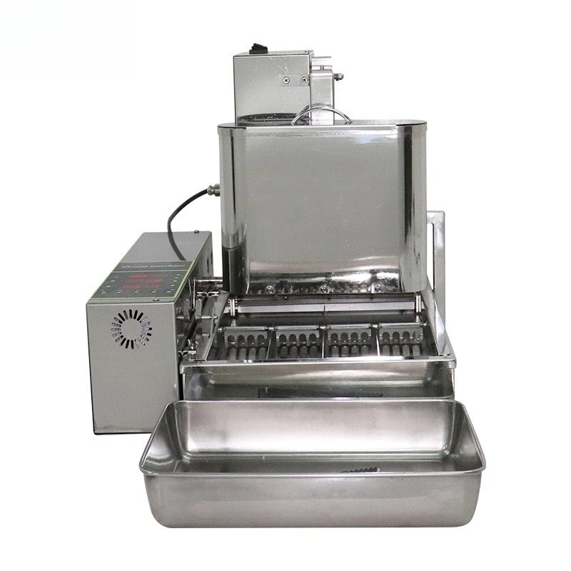 Household, electric digital display, four-row design, fully automatic mini donut oil fryer