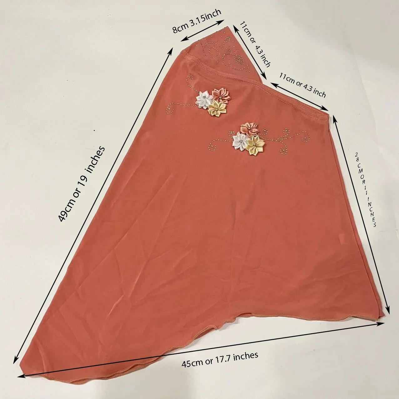 Une pièce Amira Hijab musulman enfants filles Hijabs fleur tête écharpe châle enveloppement islamique chapeau prière foulard arabe chapeaux casquette Hijab