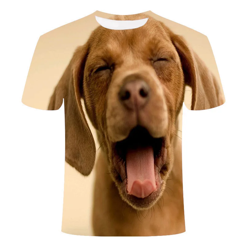 Camiseta de manga corta para hombre, Camiseta con estampado Digital 3D de Animal, 1 Patrón, para deportes al aire libre, nuevo diseño, talla grande,