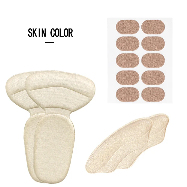 Heel Grips Anti Slip Heel Cushion Protector for High Heels Women Soft Suede Fabric No Rubbing Half Size Adjustment Pads