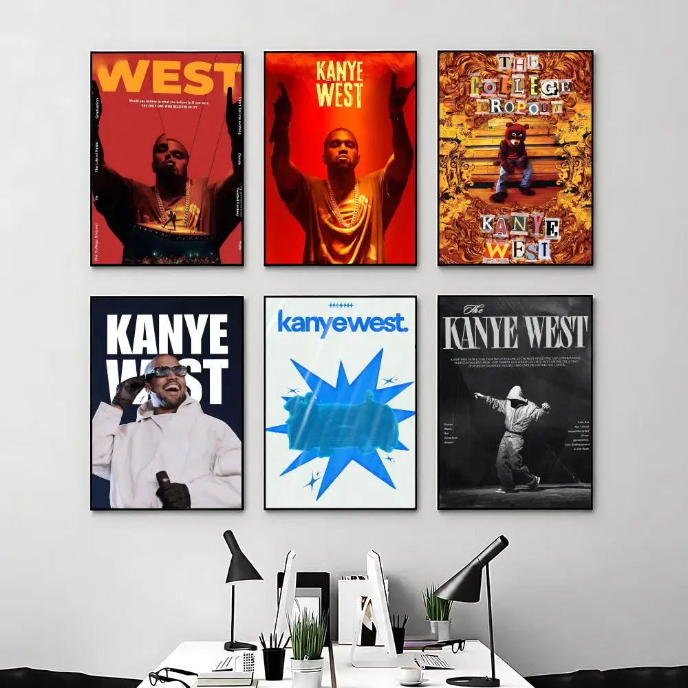 Singer Kanye West Poster Posters Anime Room Decor Decoration Movie Backpack Wall Interior Music Wall Art