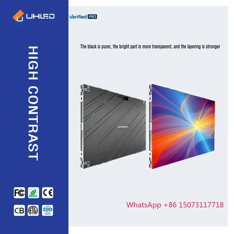 Pantalla interior LED de P1.25mm Pantalla de pantalla de panel LED HD de gabinete de pared de vídeo LED de alto brillo