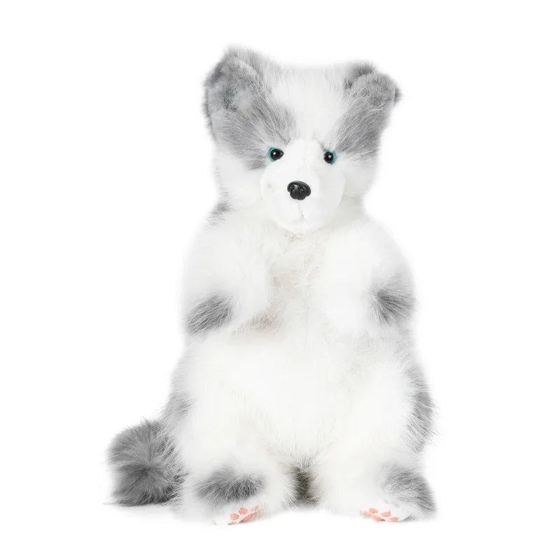 Realistic Border Collie Dog Fluffy Shoulder Bag New Cute 3D Plush Puppy Design Backpack Soft Animal Stuffed Toy Purse for Women image 6