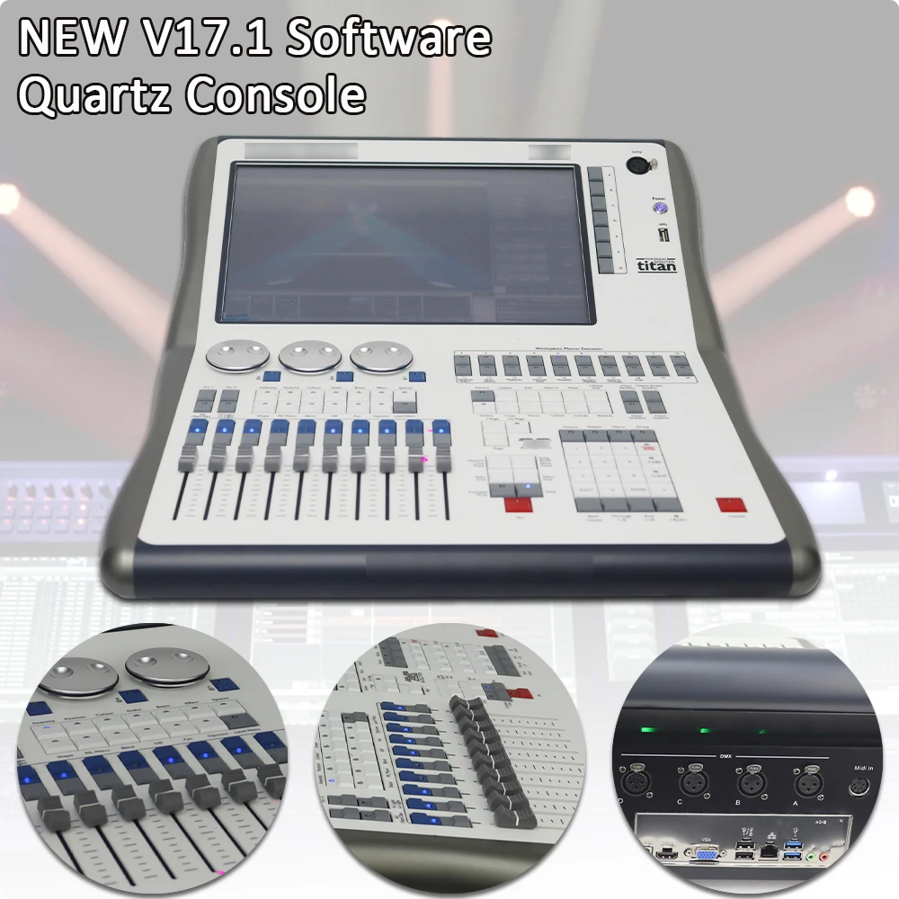 NEW V17.1 Software Quartz Lights Console Moving Head Lighting Quartz Controller TT Titan Mobile Wing DMX Lighting Controller