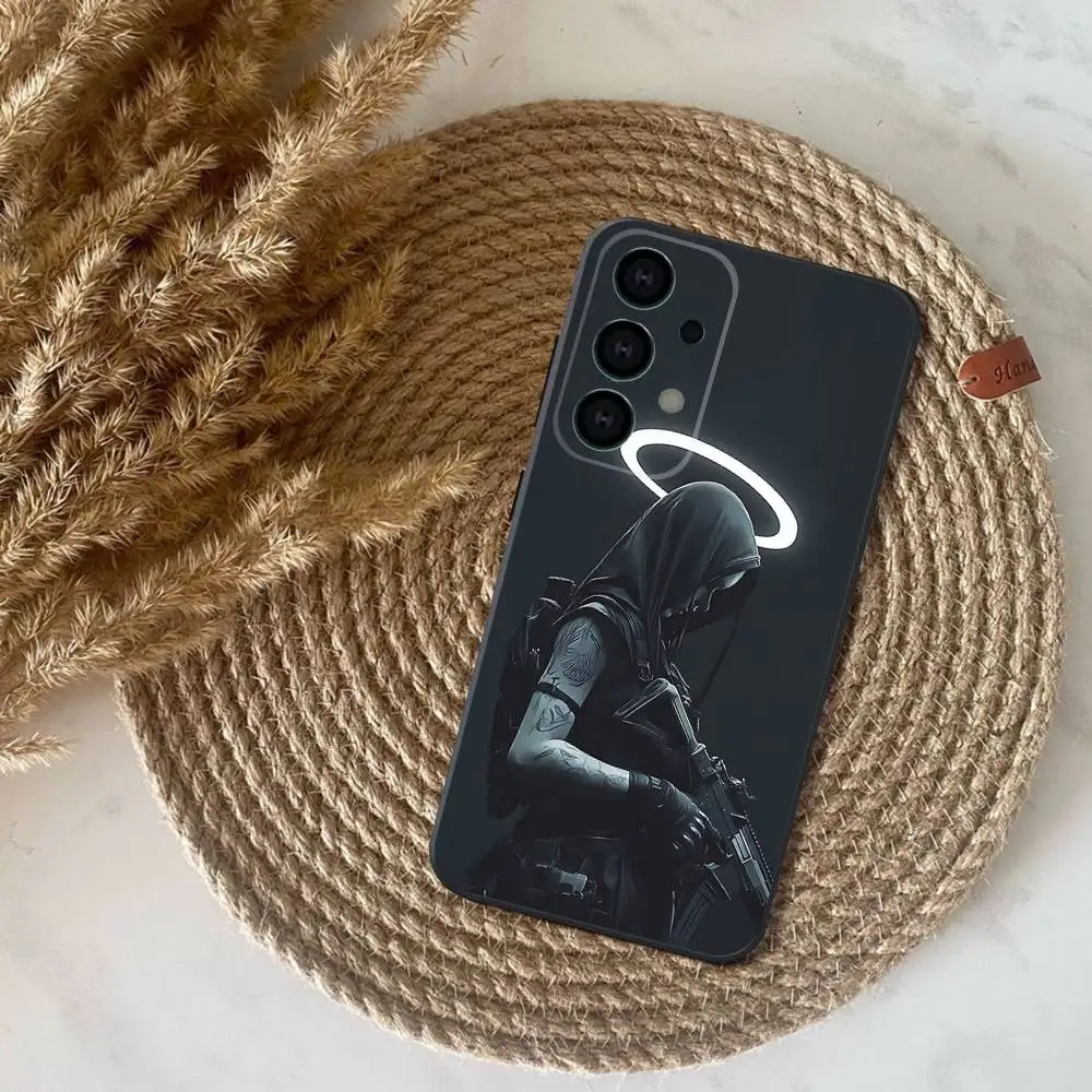 삼성 S25, S24, S21, S22, S23, S30, 울트라, S20, 플러스, Fe, 라이트, 노트, 10, 9, 5G용 폰 케이스 AK47 권총 총알 블랙 커버