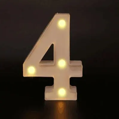 Nummerletterlamp Lichtgevend Alfabet Led-Verlichting Versiering Nachtlampje Voor Thuis Bruiloft Verjaardag Kerstfeest Decoratie - afbeelding 1