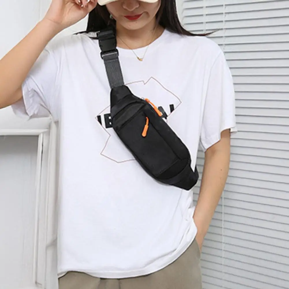 Sports Waist Bag 3 Pockets, Travel Fanny Pack Men Women, Running Hiking Biking Chest Bag Mini Crossbody