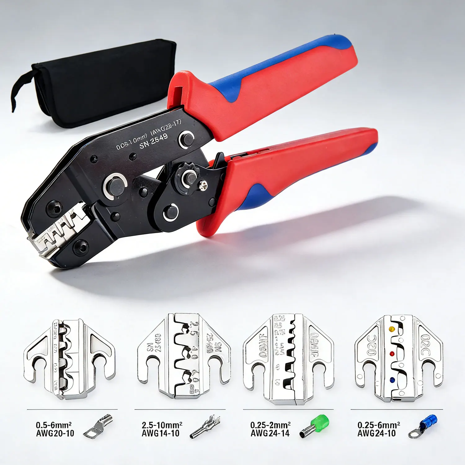 

SN-2549 Щипцы для обжима проводов с храповым механизмом для JST PH2.0 XH2.5mm VH3.96 Dupont, обжимной комплект/4кулачковых инструментов, ручной зажим