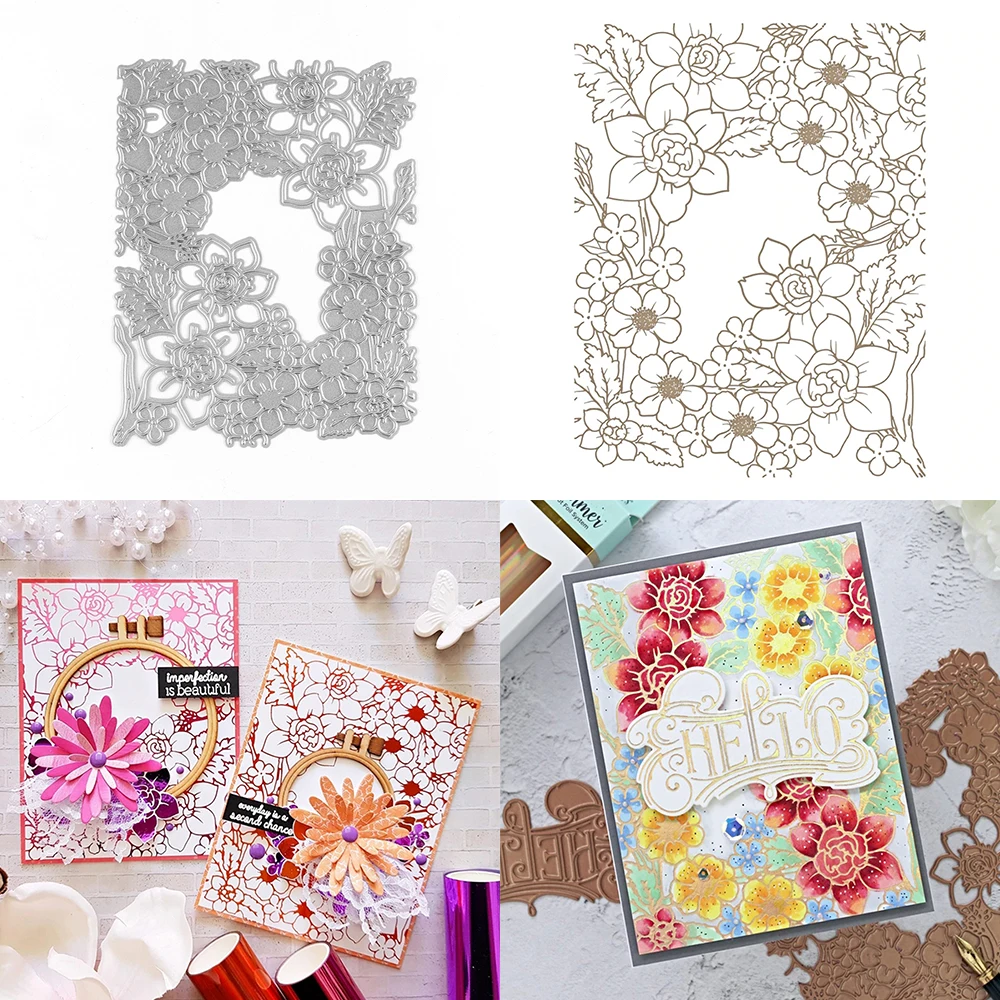 Blooming Flower Metal Cutting Dies For DIY Card Making Scrapbooking Crafting Supplies Template Photo Album Paper Die Cuts Craft