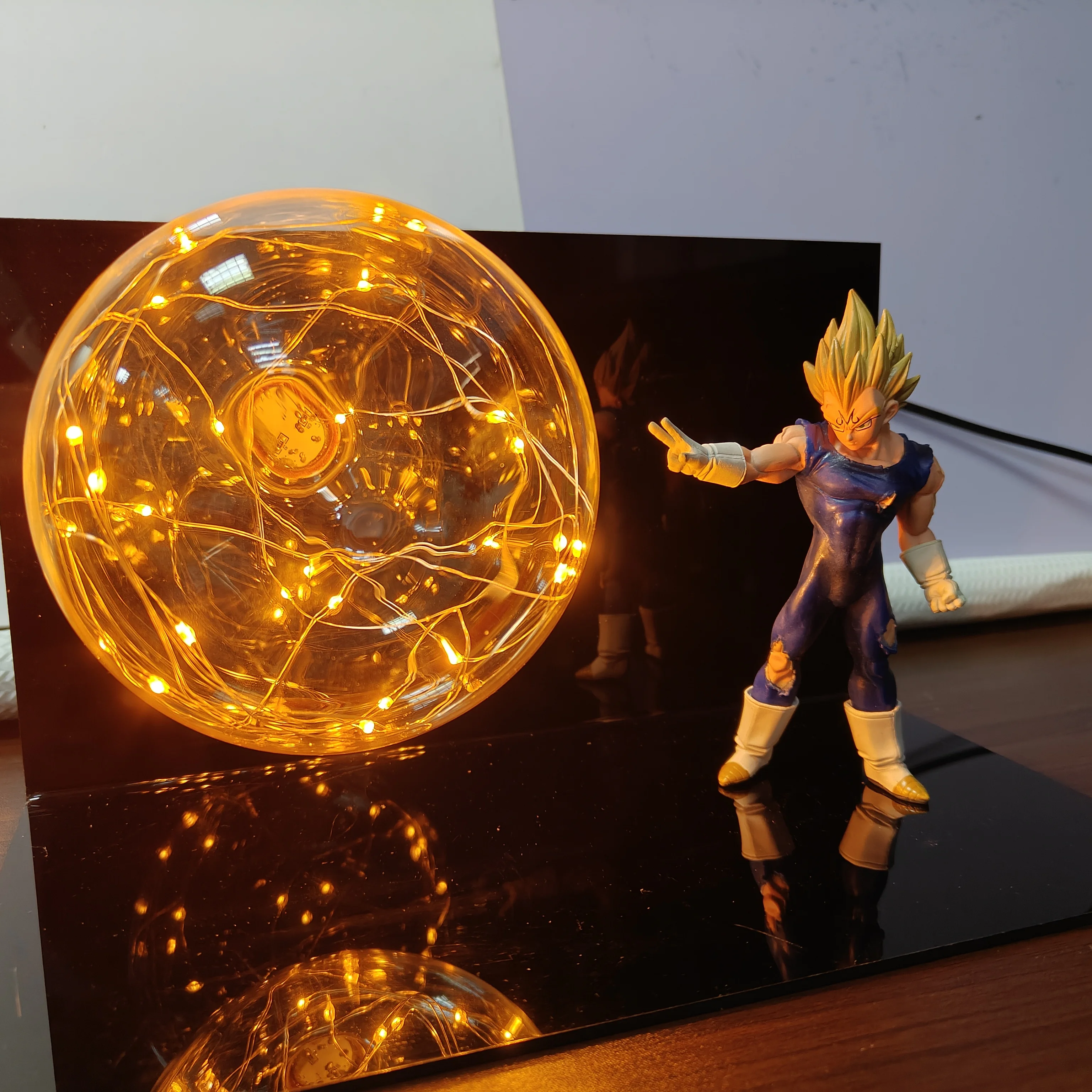 Dragon Ball Z Anime Majin Vegeta Led Bulb Lamp DIY Effect Action Figurine Toys Dragon Ball Super Vegeta PVC Model Collection view 6