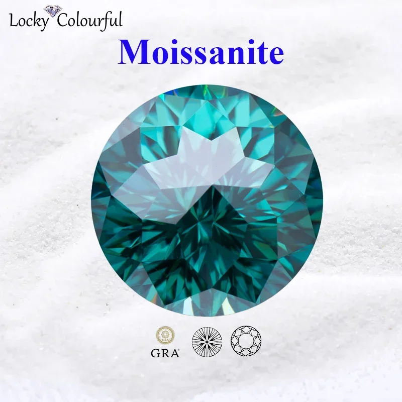 

Moissanite Round Shape General Cutting VVS1 Natural Emerald Green Color Charms for DIY Jewelry Making Rings with GRA Certificate
