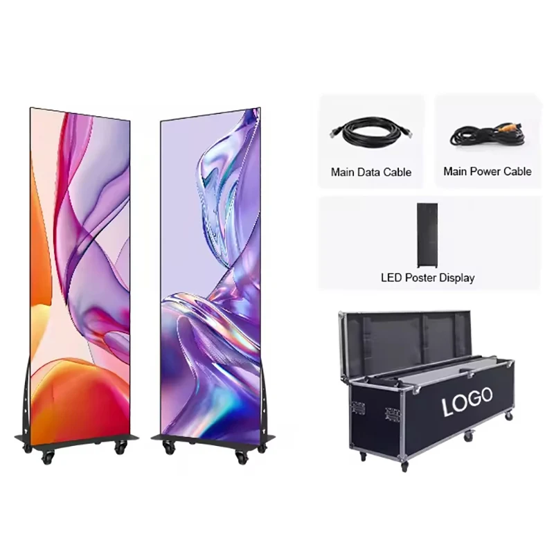 Hot Sale Led Poster Floor Type P2.5 P3 P4 RGB Indoor Full-color Advertising LED Poster Display Screen