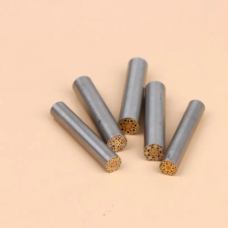 5/6mm Mosaic Pin Rivets for Knife Handle Patch Screw Brass Mosaics Rivets Nail Steel Tube Slingshot Patch Rivet Length 30mm