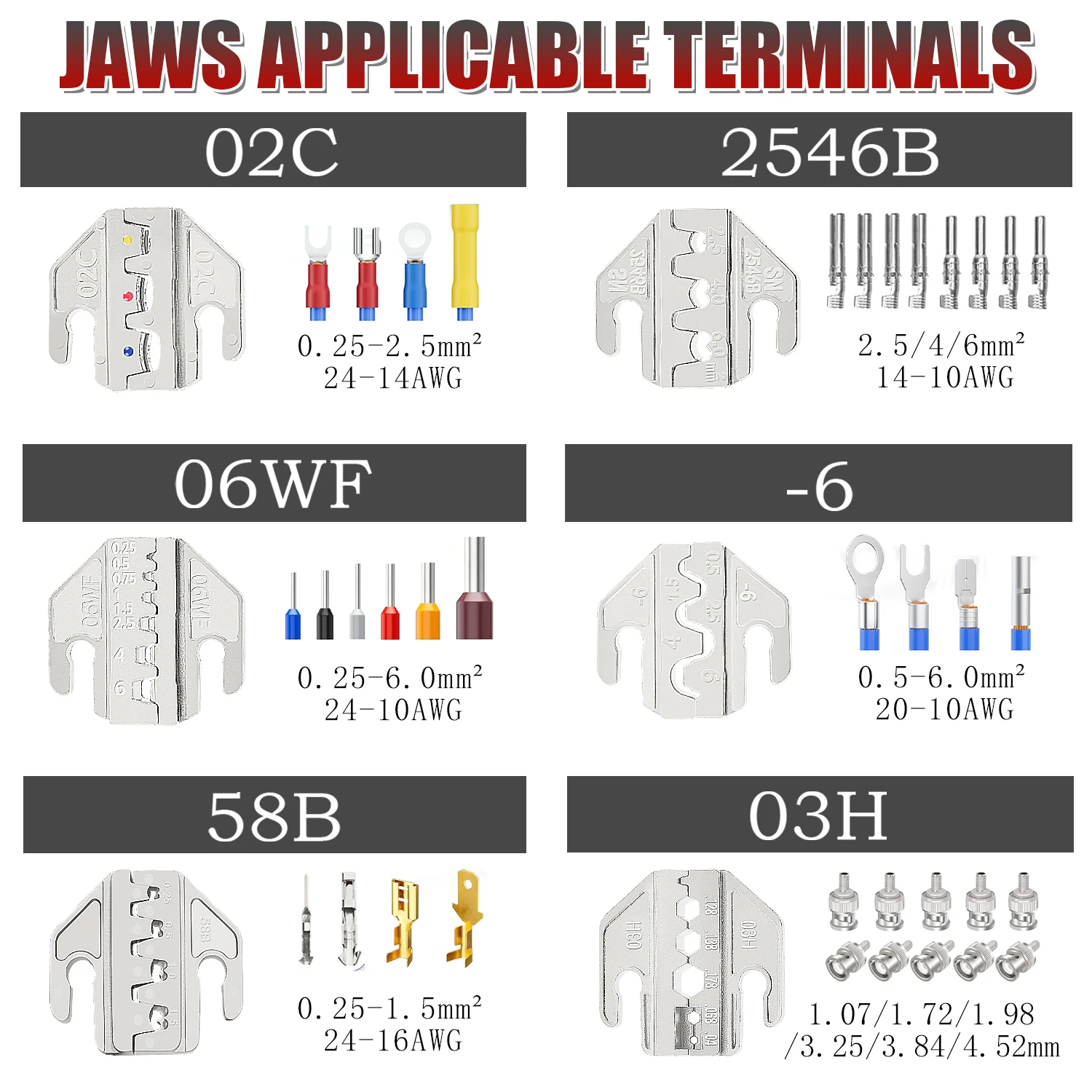 Pressed Pliers Electrician Tools Crimping Tool Electrical Terminals Clamp Electronics Pressing Connector Hand Jaws Box