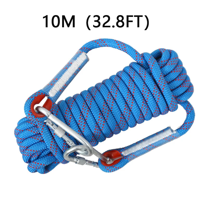 10mm Coarse Paracord Bring 2 hooks Length 10/20/30M Optional Accessory Rope Durable Heat Resistant Polyester Auxiliary Rope