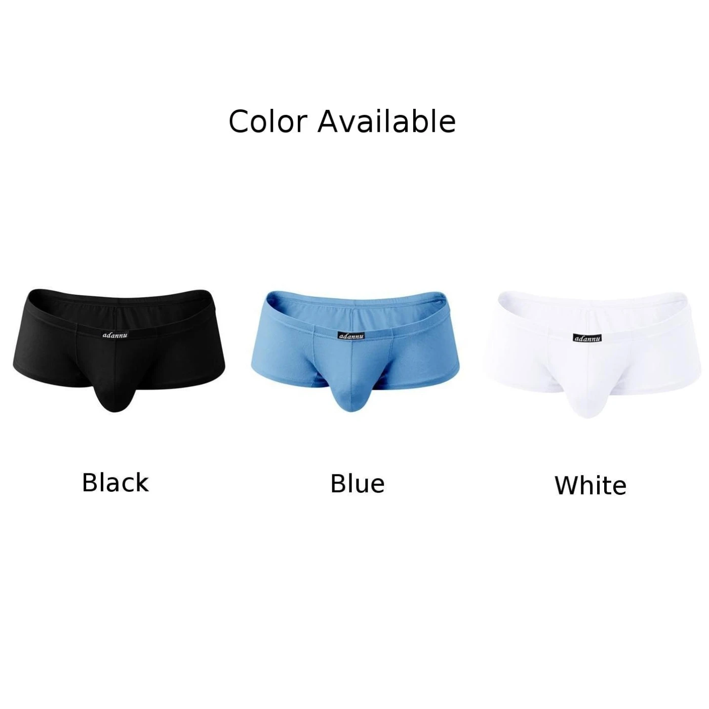 Calzoncillos sexys convexos en U para hombre, bragas de Color sólido, Modal, amigable con la piel, ropa interior transpirable de tiro bajo