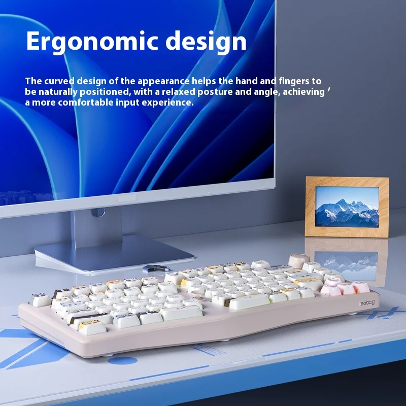 LEOBOG A75 Mechanische Tastatur 3 Modus Angepasst RGB Hot Swap Ergonomie Gaming Tastatur TOP Struktur Alice75 Kit PC Zubehör