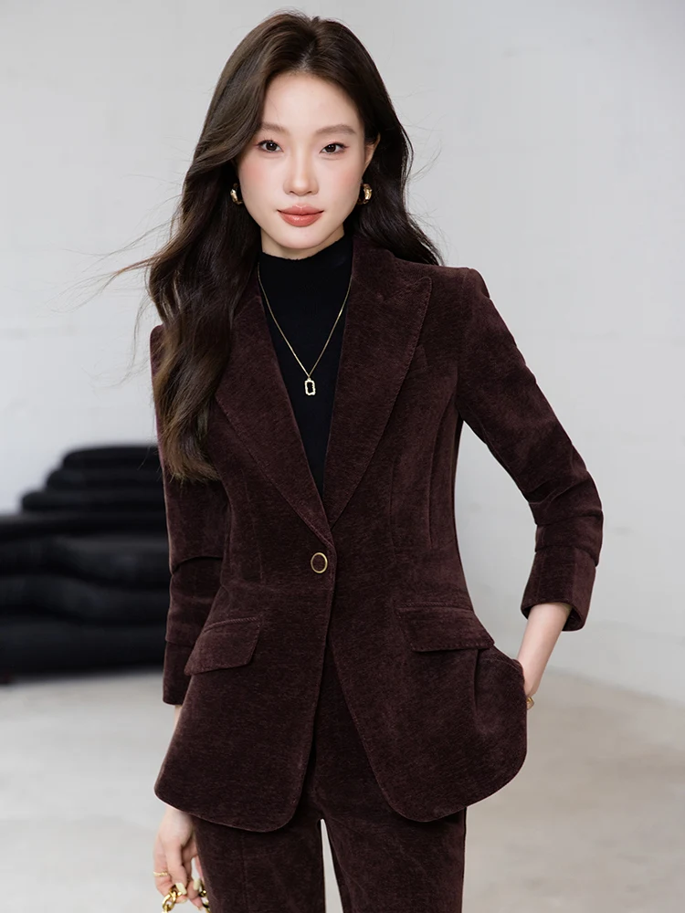 

Faionable Busin Women's Suit Set Autumn New Arrival Elegance Godd Sle High-End Feel Profional Small Western Coat