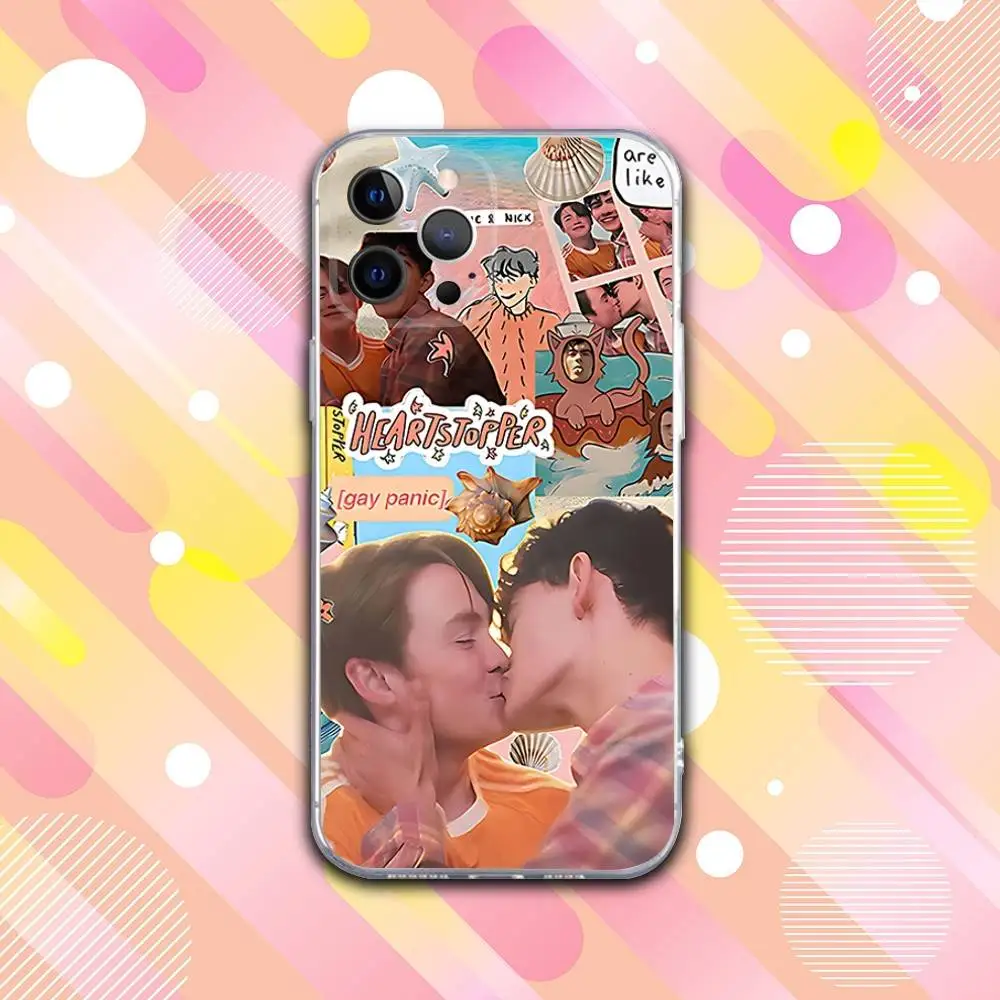 حافظة هاتف تلفزيون H-Heartstopper لهاتف iPhone 17,16,15,14,13,12,11 Pro,Max,Plus,X,XS,XR,SE4,E غطاء ناعم شفاف صغير