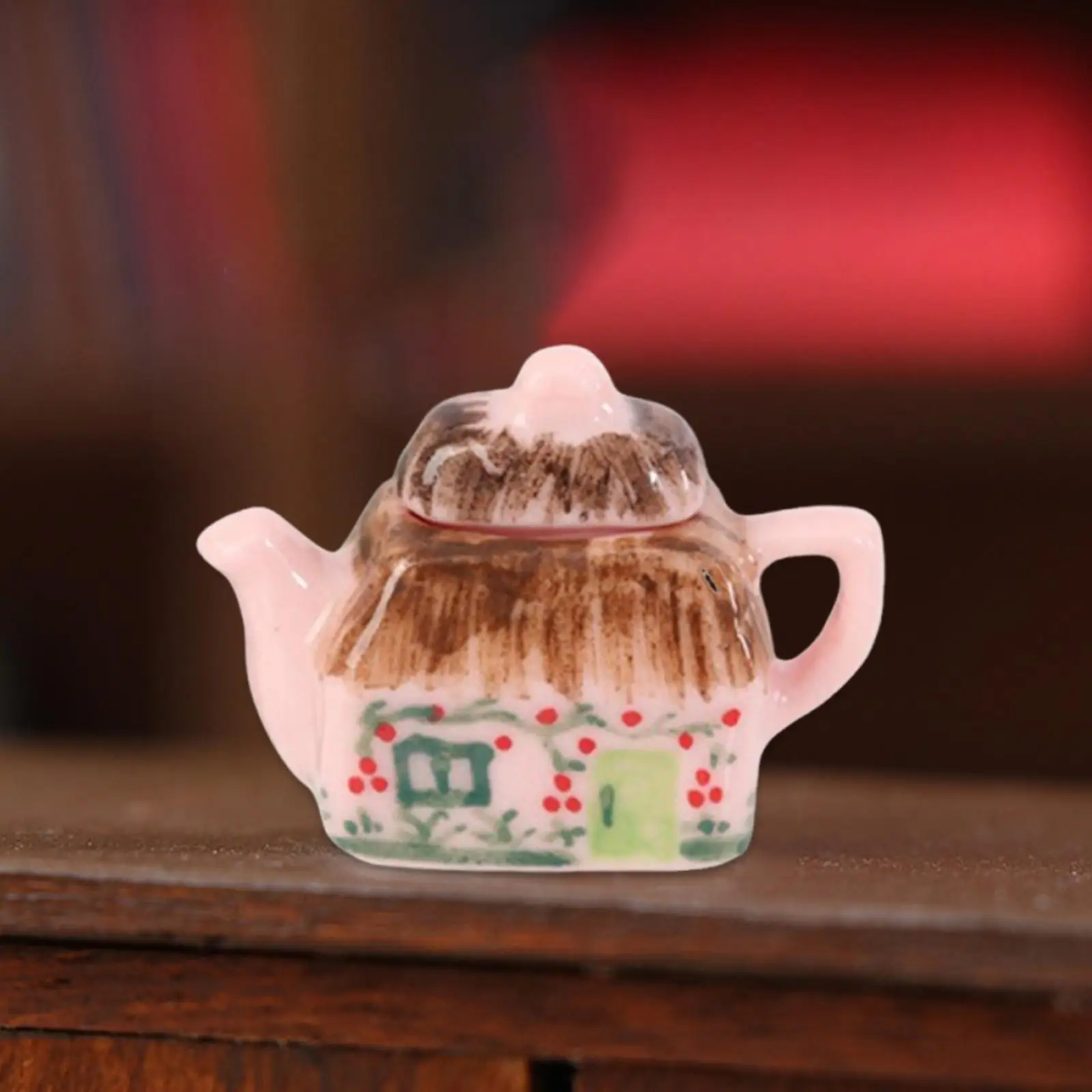 1:12 Bollitore da tè in miniatura Giochi di ruolo Simulazione Stoviglie Decor Modello Mobili per casa delle bambole per soggiorno Sala da pranzo Casa