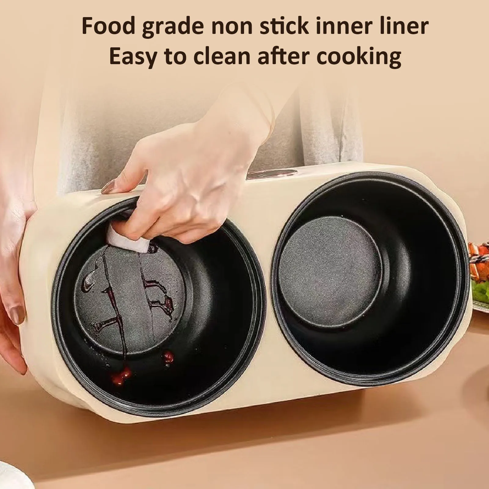 Multifunctional Rice Cooker with Double Liner Automatic Intelligent Insulation Detachable Electric Hot Pot for Home Use