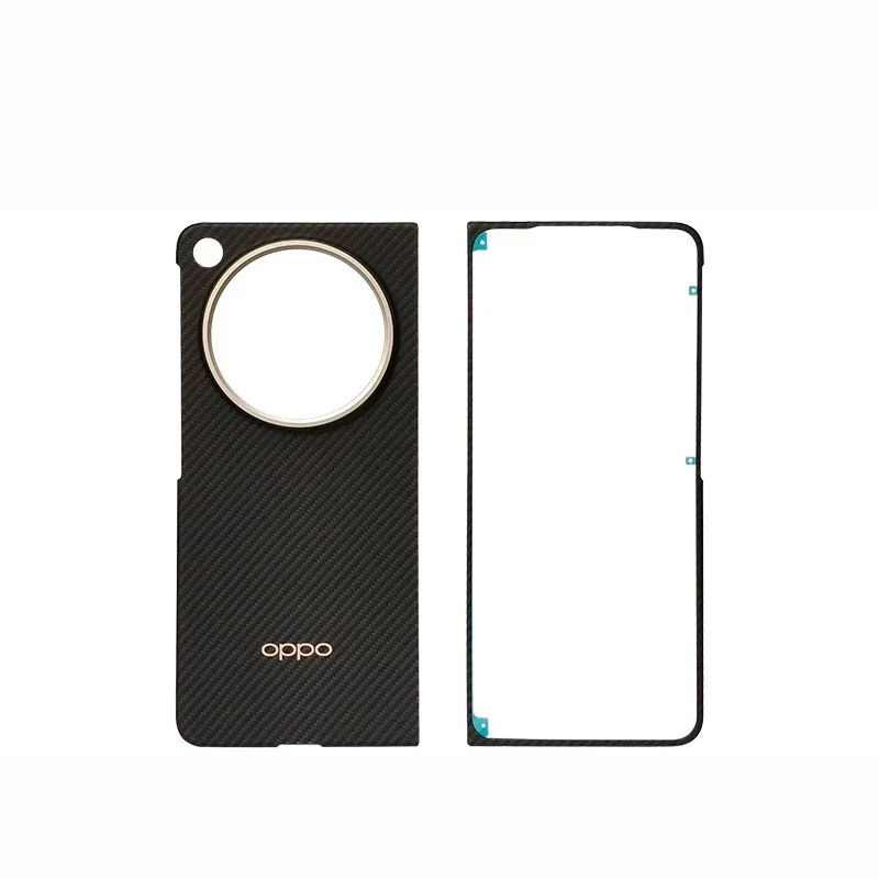 Original Carbon Fiber Phone Case For OPPO Find N6 Kevlar Wireless Charging Back Cover Case Hard Shell front frame