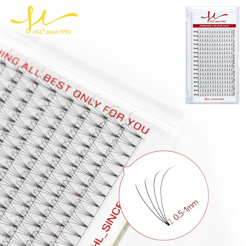 

Short Stem False Lashes Premade Fans Eyelash Extensions Supplies 0.07/0.10 Thickness C/D Curl