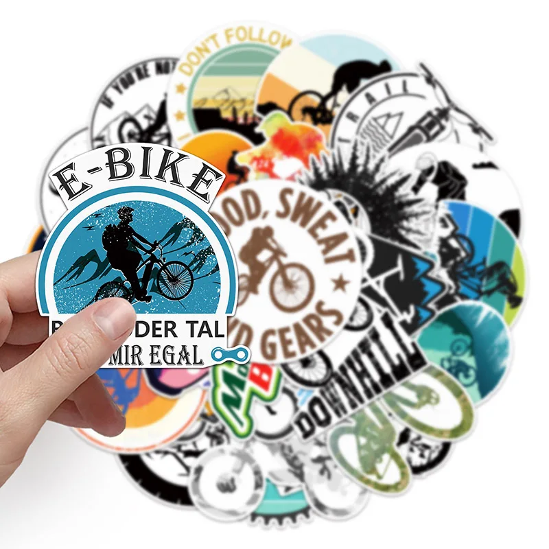 50 Vellen Creatieve Mountainbike Stickers Rijkoffer Helm Koelkast Notebook Stickers Kinderen Cadeau Speelgoed