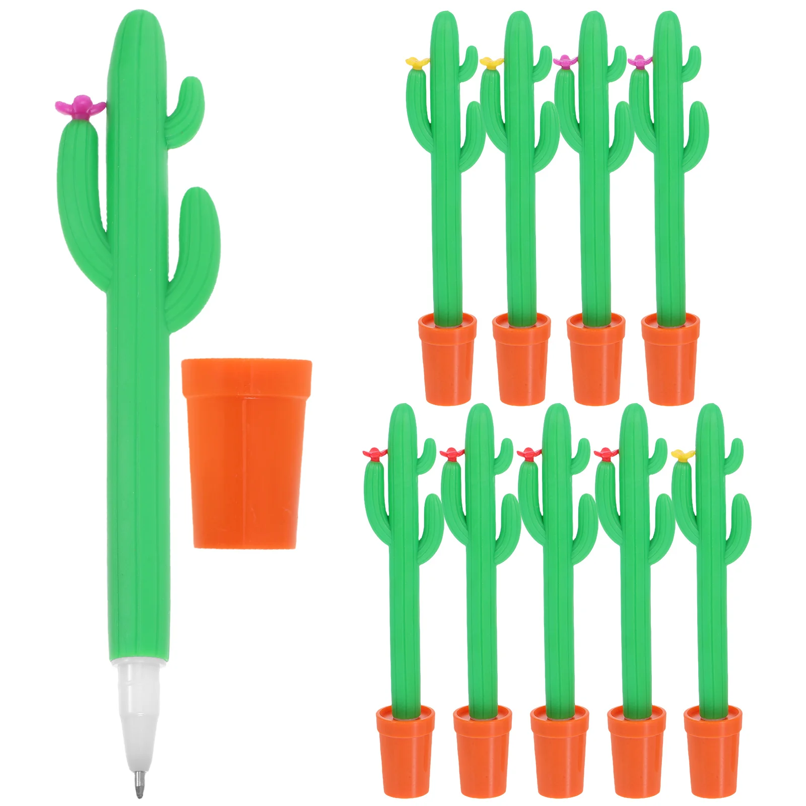 10 Pcs Prickly Pear Pen Bulk Pens for Classroom Funny Cactus Holder Cartoon Student