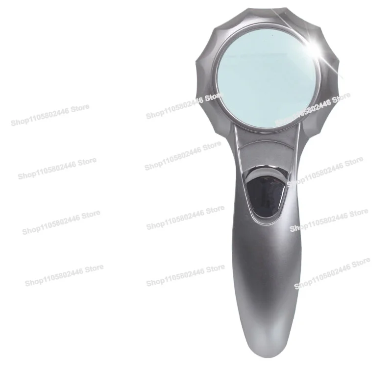 7X High Definition Hand-held Magnifying Glass LED Light Source High Magnifying Glass Reading Newspaper Identification