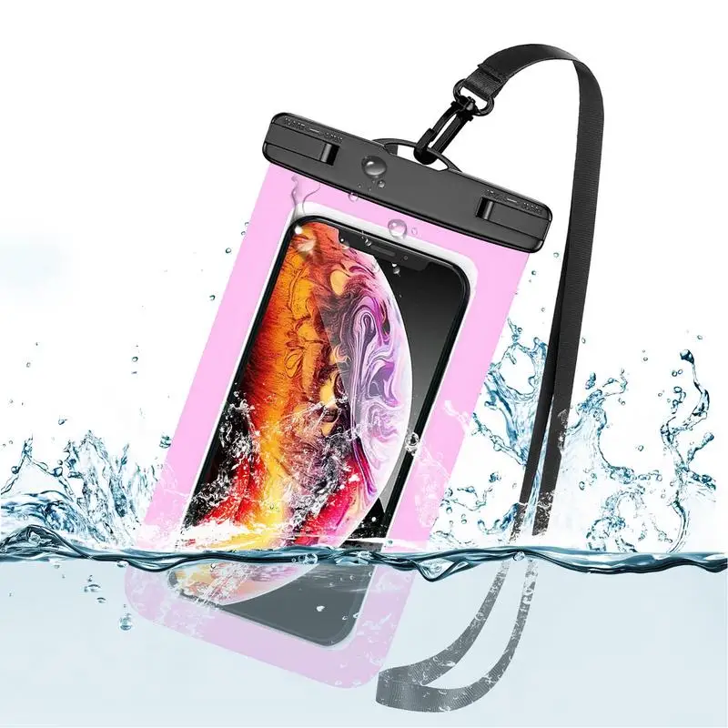 High-Transparency Ip68 Universal Waterproof Phone Case With Lanyard Water Proof Bag Mobile Cover For Phone Up To 7.1 Inches