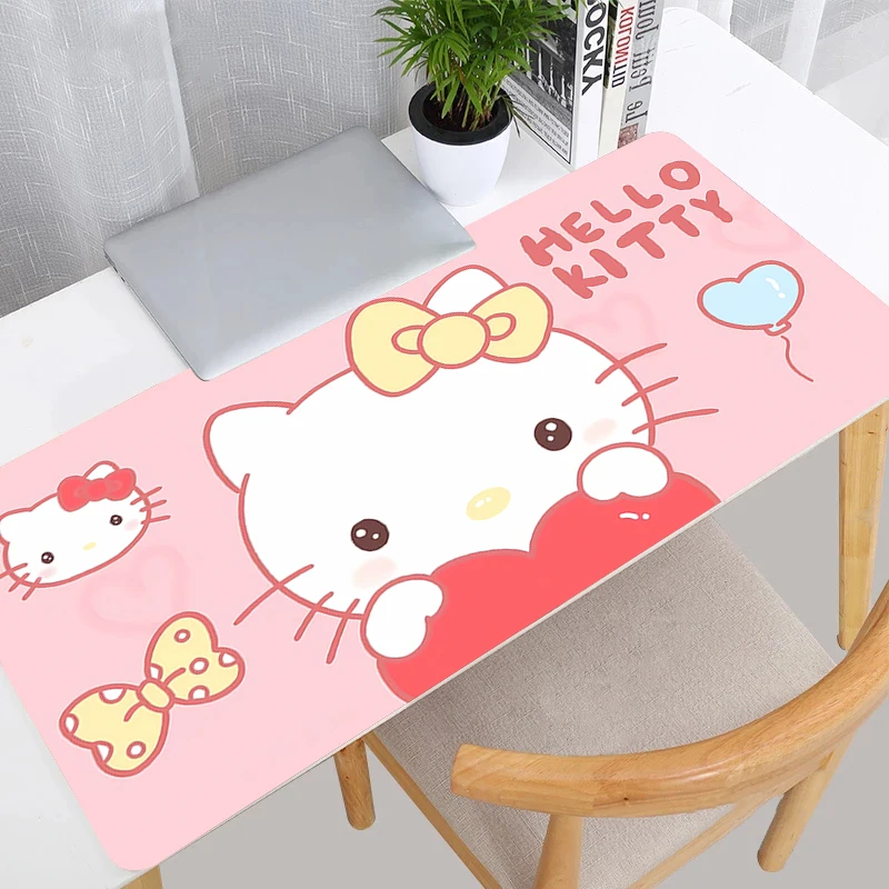 

Kawaii Love Heart Mouse Pad PC Gaming Gamer Cabinet Keyboard Rug Laptop Hello Kitty Gaming Mousepad XL Sanrio Desk Mat Girl Gift