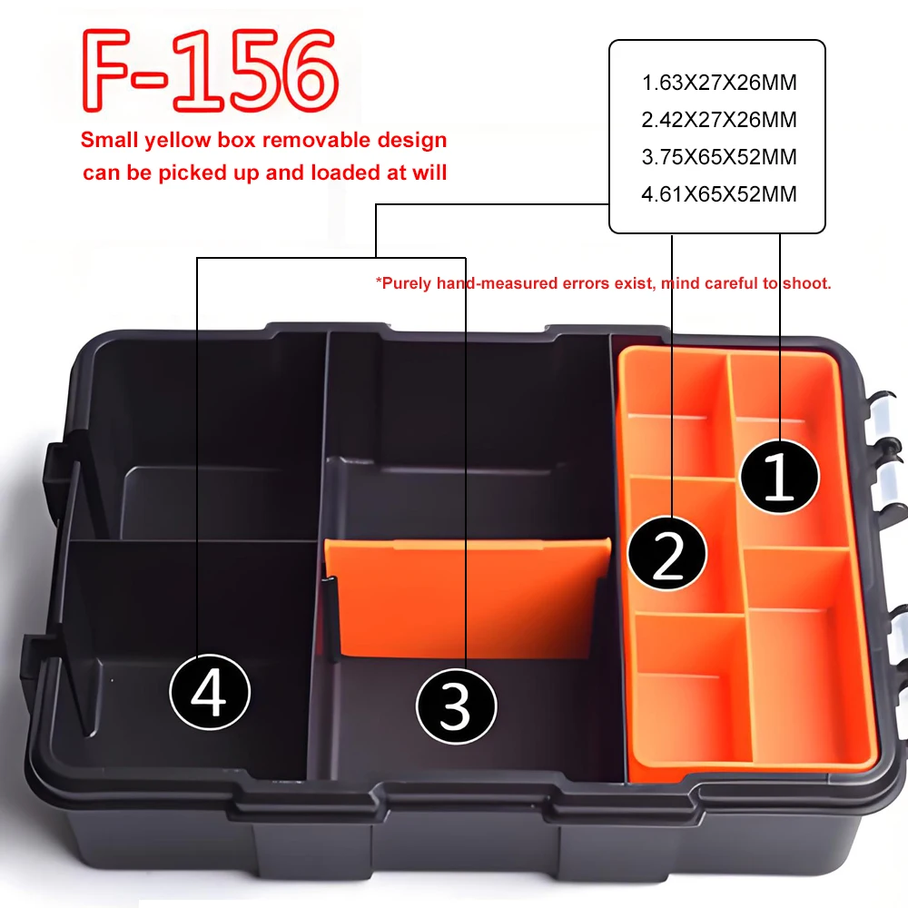Plastic Portable Parts Tool Box Multi-Compartment Screw Storage Case Component Box Multi-function Durable Storage Tool Box