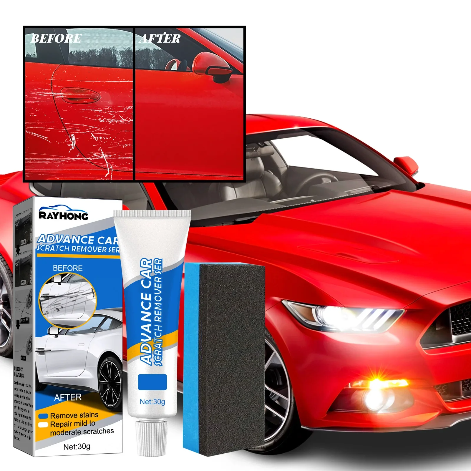 

Scratch And Swirl Remover Car Refurbishment Buffing Compound Kit For Car Wax Polishing Paints Maintenance Slight Scratch Repair