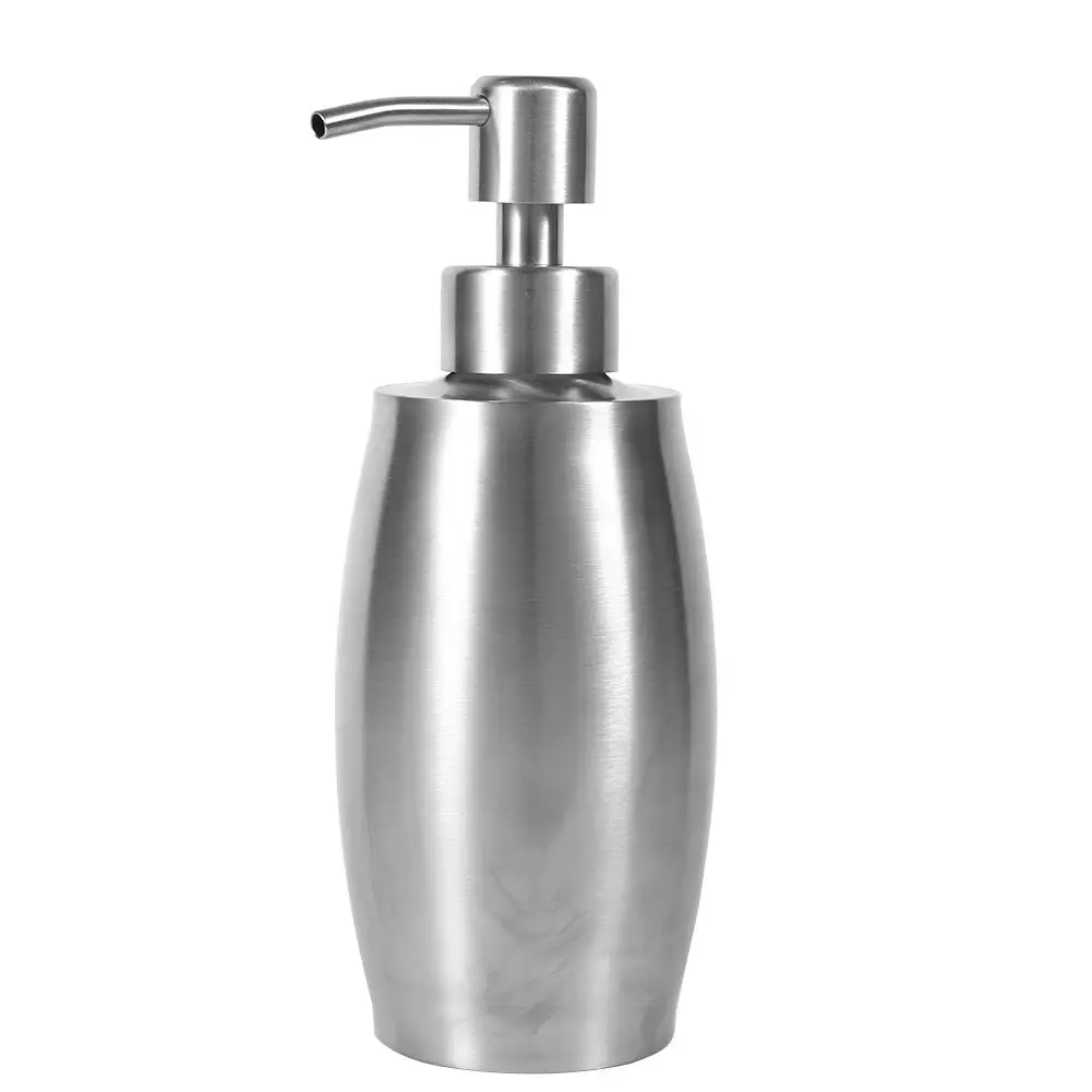 

350ml Stainless Steel Soap Dispenser Pump Bathroom Hand Sanitizer Lotion Bottle