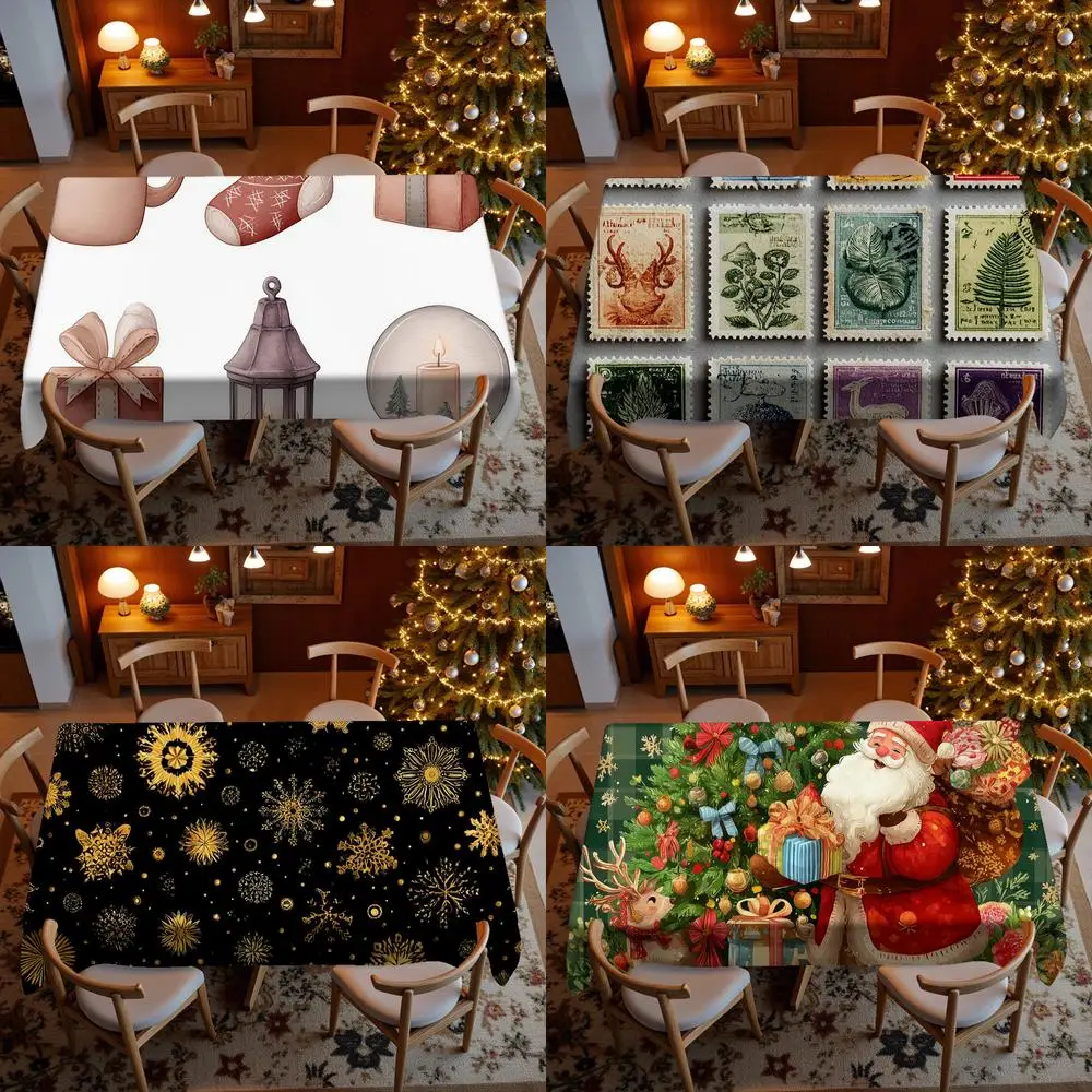 Festive Digital Pattern Tablecloth Restaurant Kitchen Tablecloth Living Room Home Decoration Rectangular Party Decoration