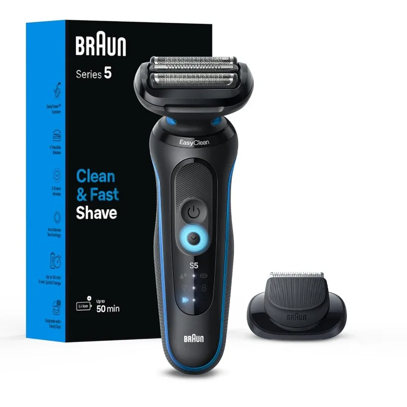 

Braun Electric Shaver for Men, Series 5 5118s, Holiday Gifts for Men, Wet & Dry Shave, Turbo Shaving Mode