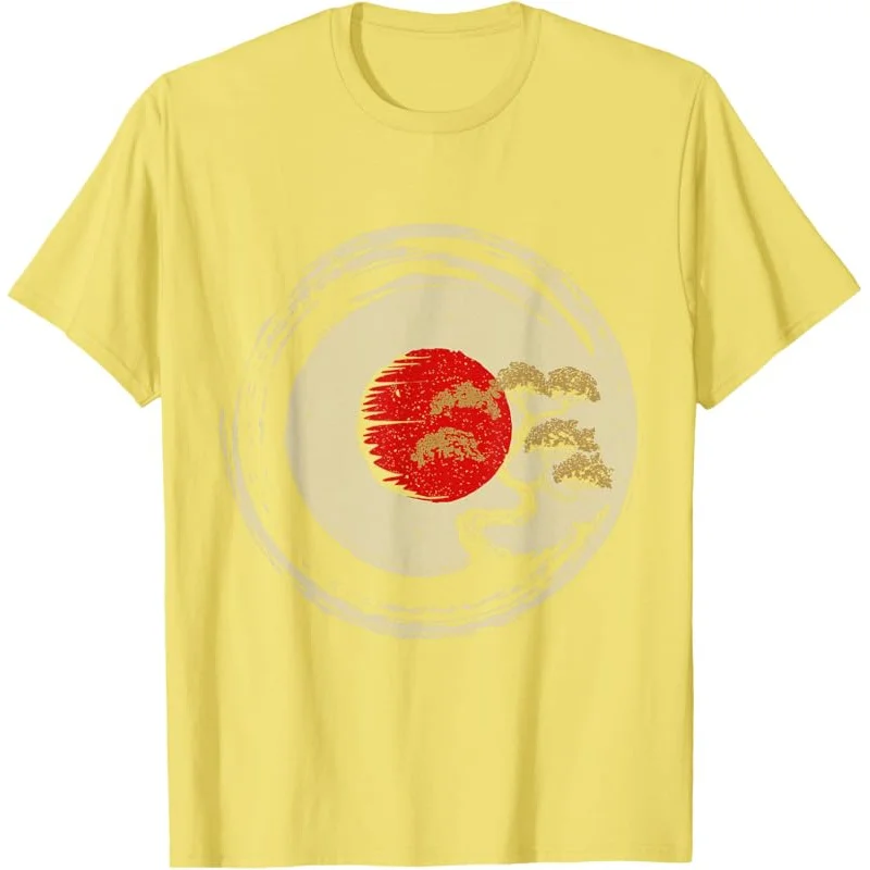 T-shirt bouddhiste Enso Circle, bonsaï, arbre dans le Vermont japonais