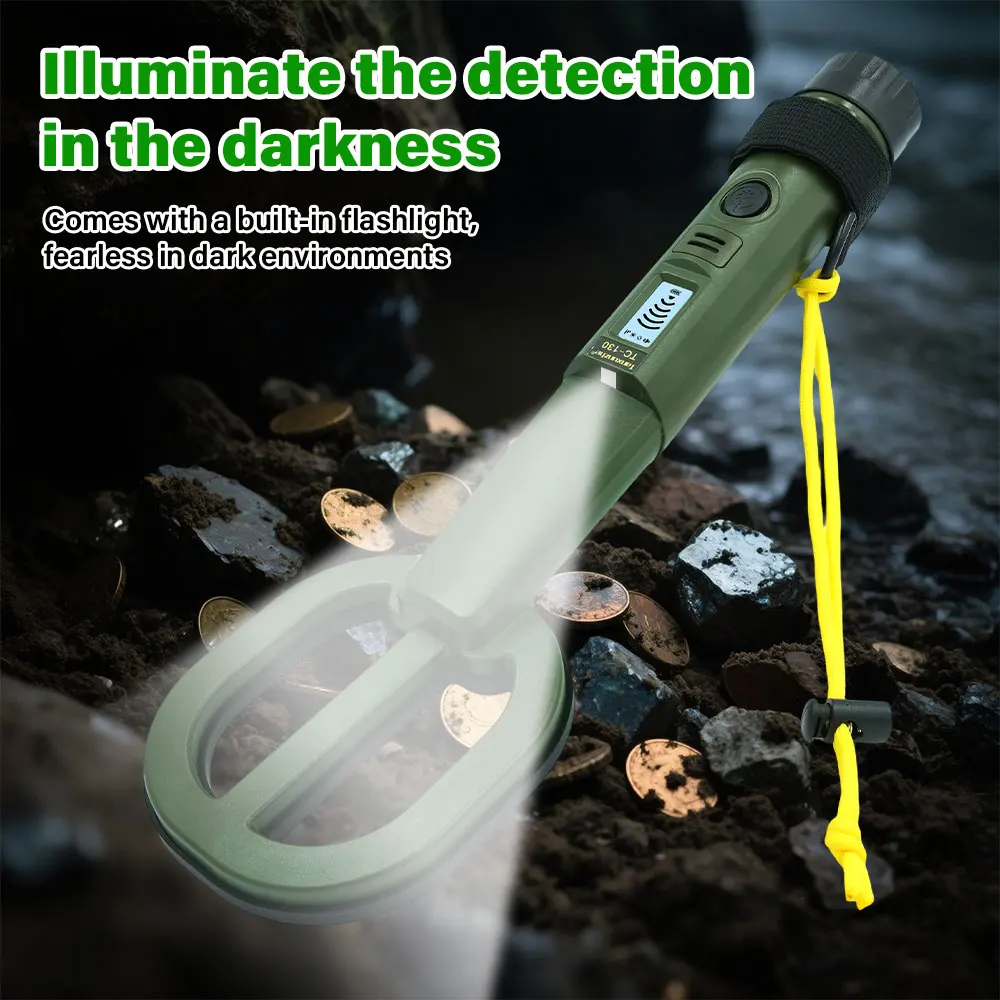 Treasure New TC-130 Handheld Diving Metal Detector Pinpointer Pointer Probe Waterproof Metal Pinpointing 4.6 Inch Search Coil