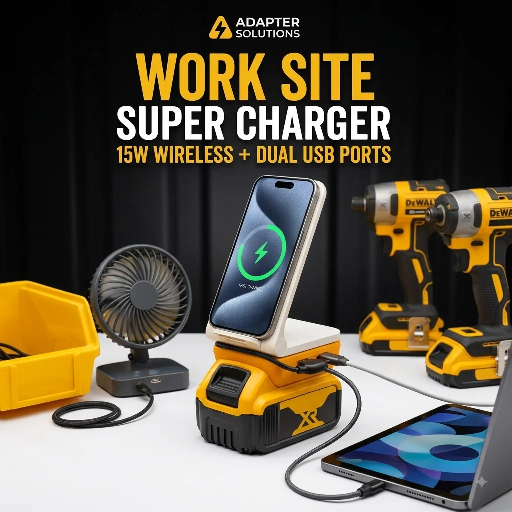 Tool Accessories Adapter For Makita For Dewalt For Milwaukee For Bosch 18V Lithium Ion Batteries Wireless Charger USB Power Bank