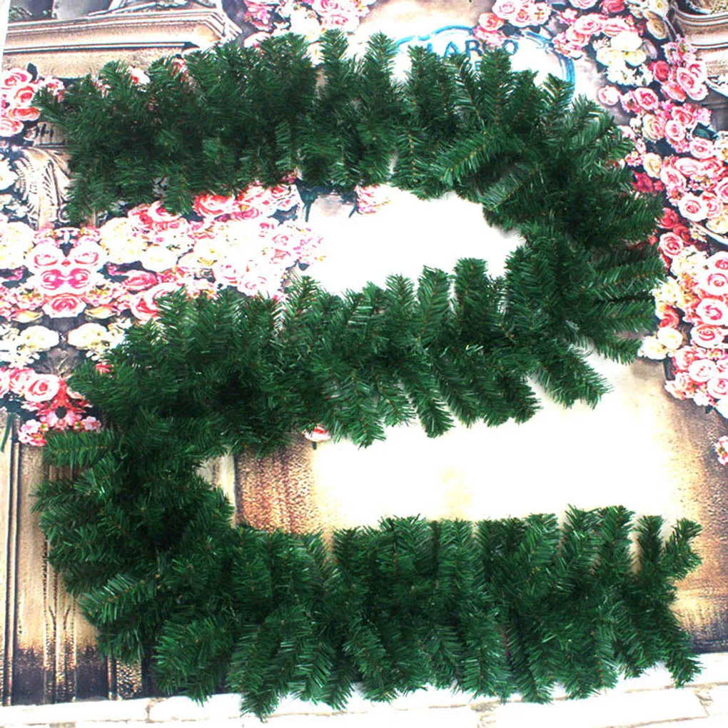 2024 5.5m pinho artificial abeto guirlanda decoração da árvore de natal guirlanda decorativa verde natal árvore de natal rattan banner decoração