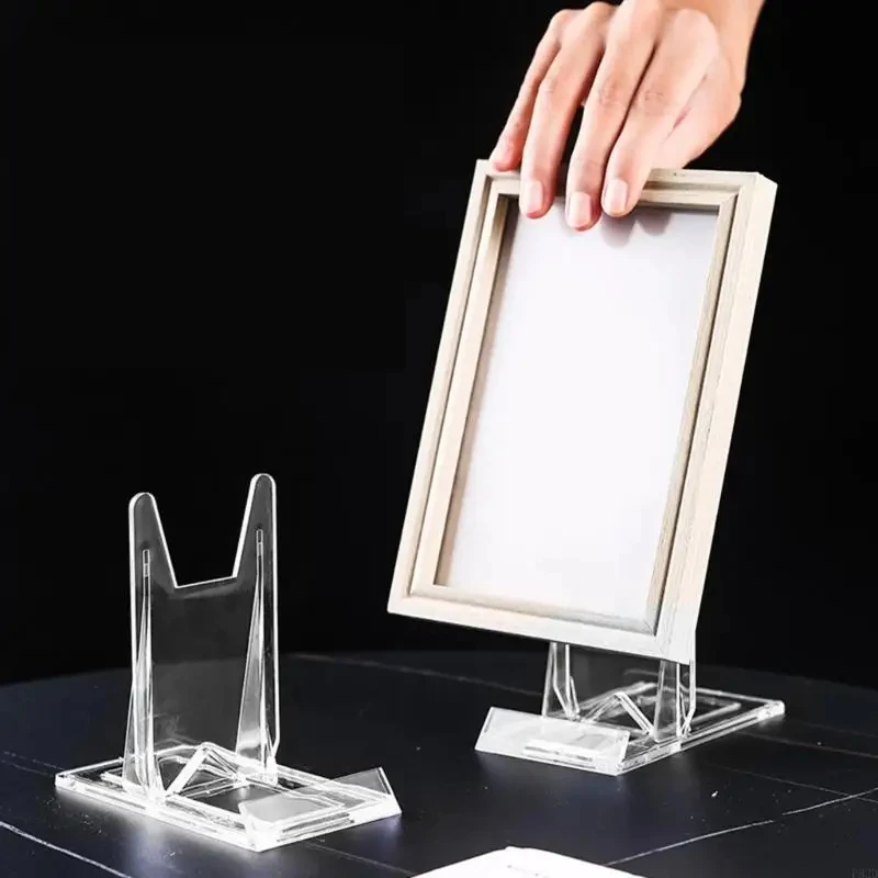 10Pcs Book Stand For Display Crystal Book Holder Display Adjustable Book Easel Collector Display Stand For CD Magazine