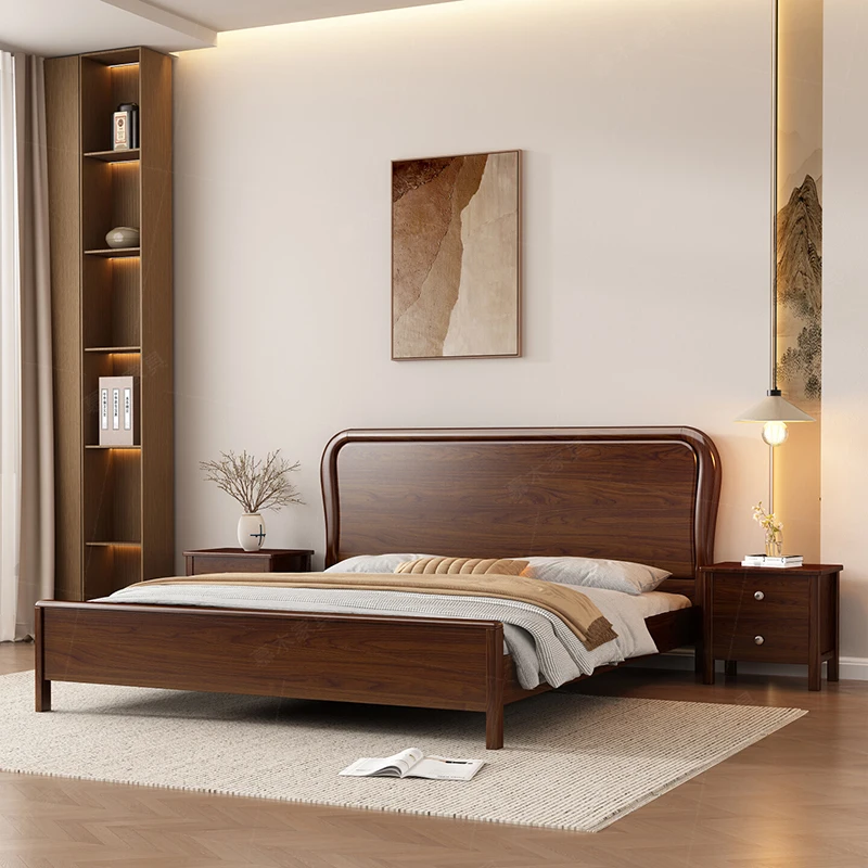 

Platform Sleeping Bed Simple Wooden Sun Floor Girls Bedroom Queen Bed Children Sleeping Letto Matrimoniale Unique Furniture