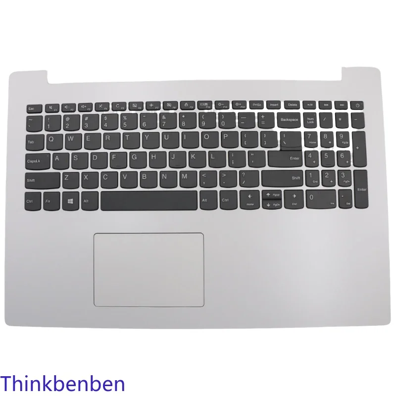 Cubierta de teclado en inglés de EE. UU., carcasa superior blanca para reposamanos para Lenovo ideapad 330 15 ARR ICN Laptop 5CB0R26546