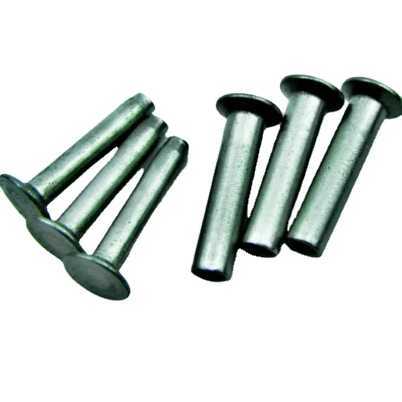 

100 компл./лот, 12 мм, 14 мм, 16 мм, металлические полые глухие заклепки из нержавеющей стали, крепежные детали для ножа, деревянная ручка, инструменты для рукоделия