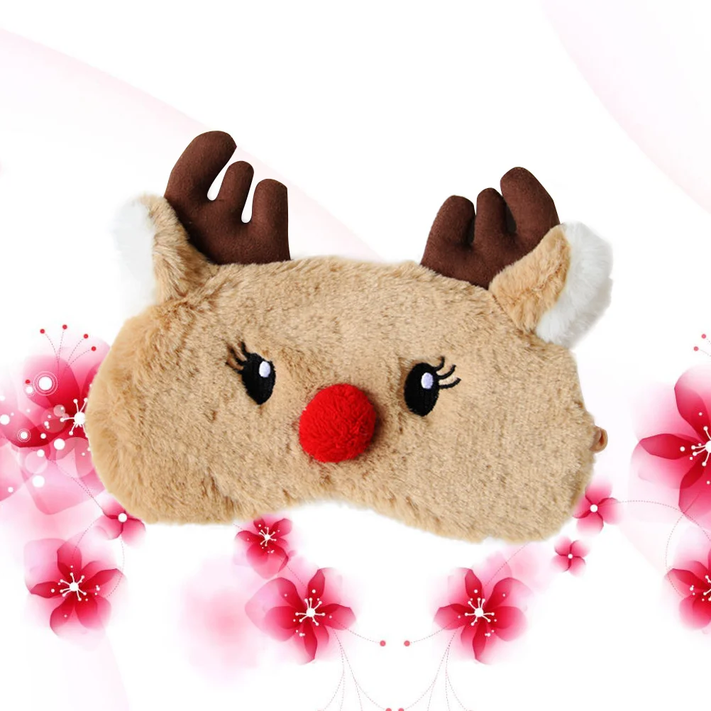 

Comfort Material Eye Mask with Ice Bag for Relax Work Meditation Migraines Napping Travel Stereoscopic Elk Design