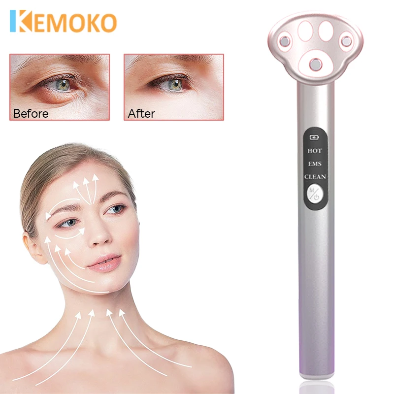 

7 Colors Face Eyes Lifting Device Facial Wand EMS Microcurrent Skin Tightening Anti Wrinkle Dark Circle Skin Care Beauty Tool